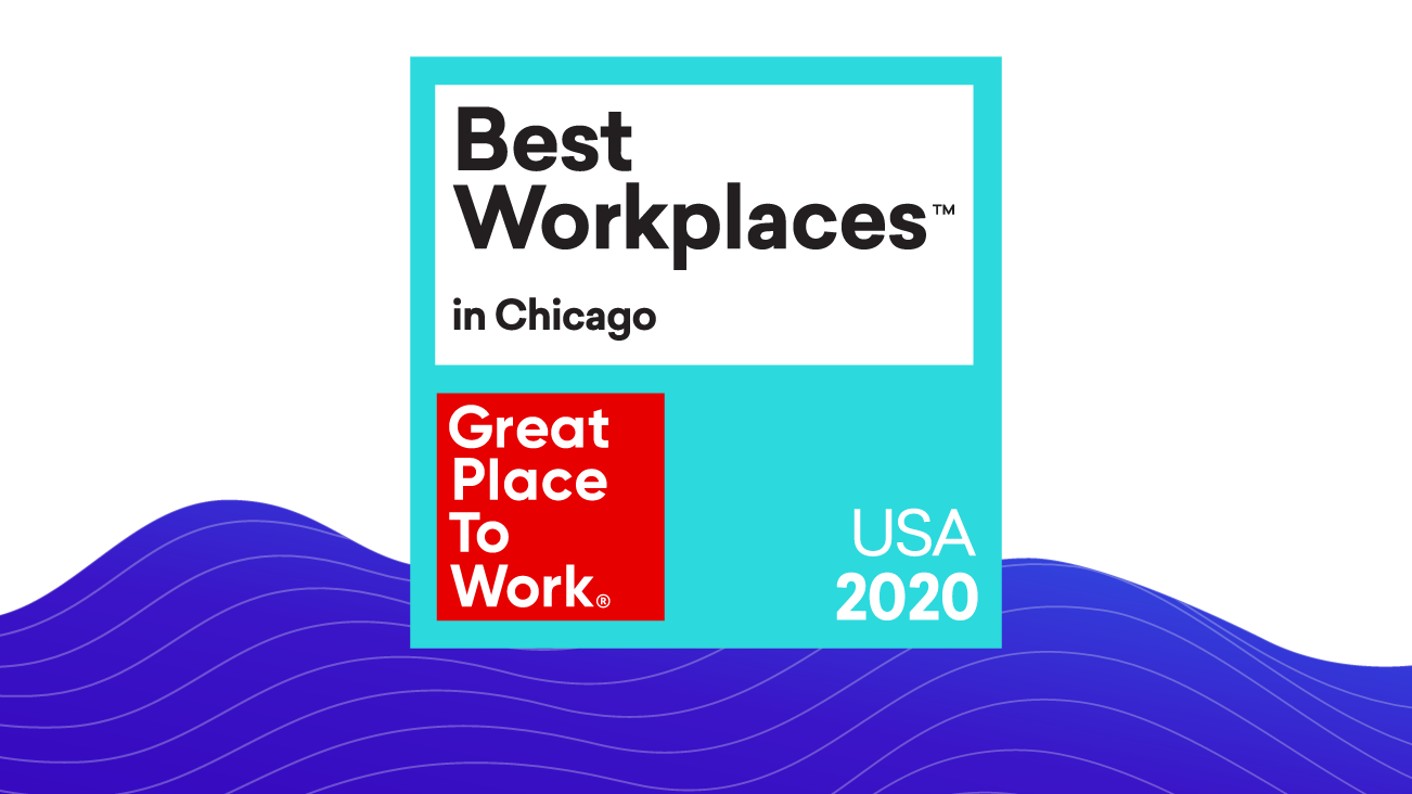 Bounteous Top Two in the 2020 Best Workplaces in Chicago by Great Place