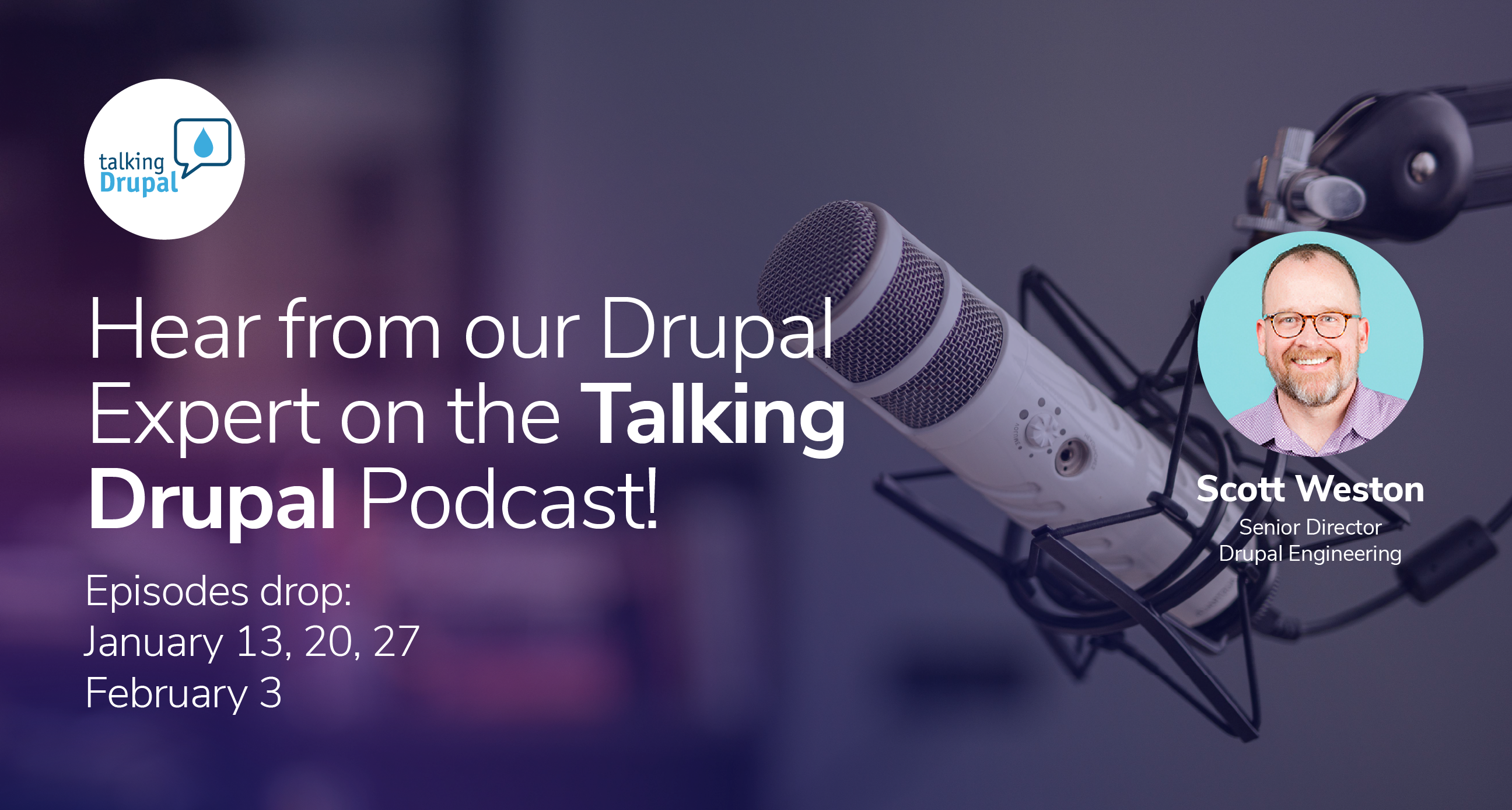 Hear from our Drupal Expert on the Talking Drupal Podcast