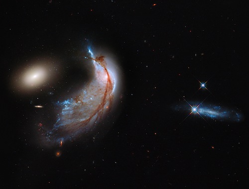 Colliding galaxies, because the universe