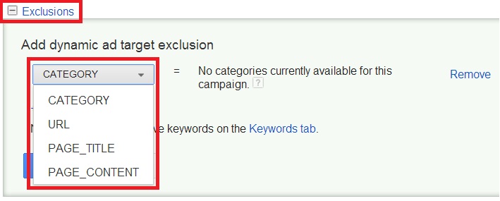 See how to create a dynamic search exclusion