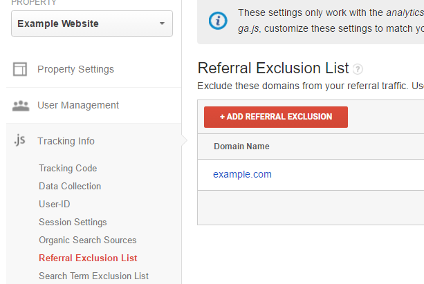 Referral Exclusion List