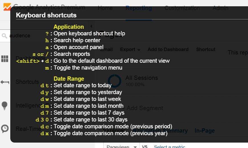 GA-Keyboard-Shortcuts