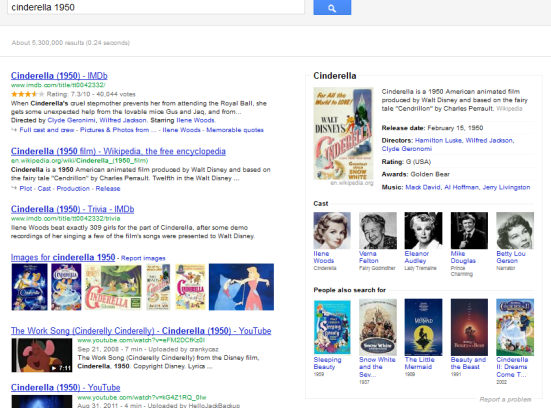 Google Knowledge Graph example 2