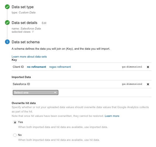 Salesforce Data Import Schema