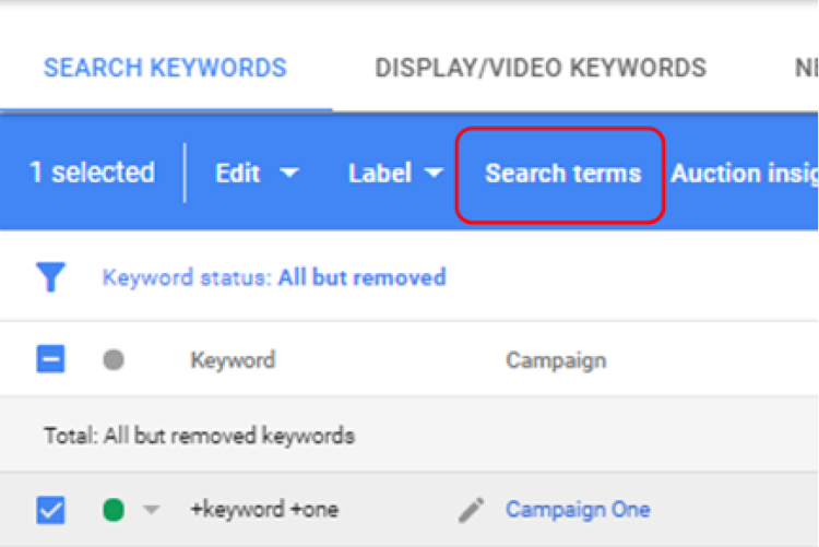 How to Navigate to Search Terms