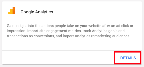 Link adwords and google analytics via adwords