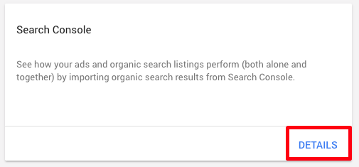 adwords link to search console