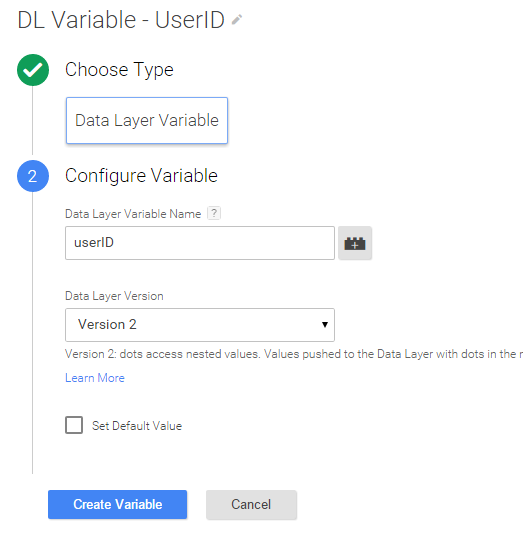 data layer variable for User-ID