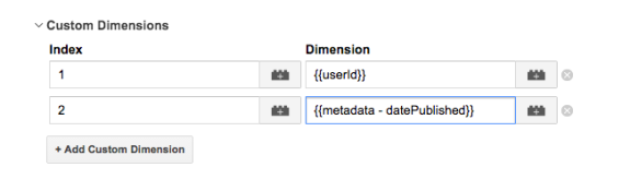 custom dimensions