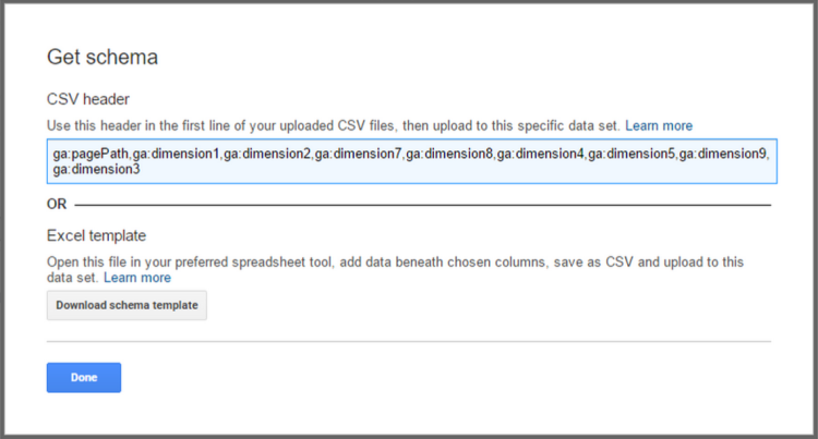 Data Import Schema