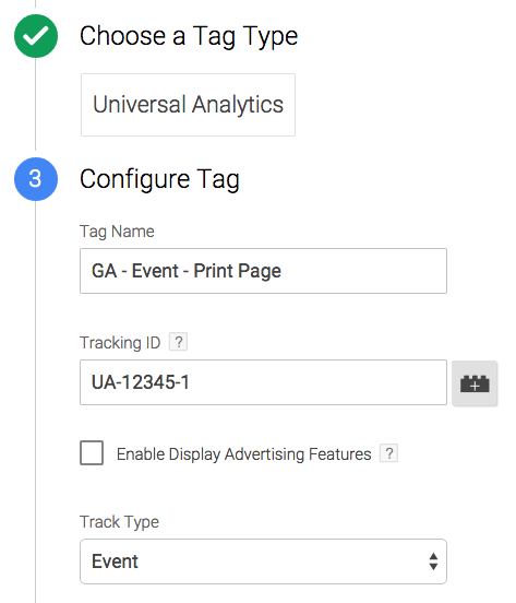 event tracking tag