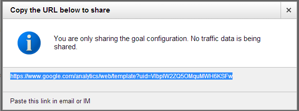 share goal configuration