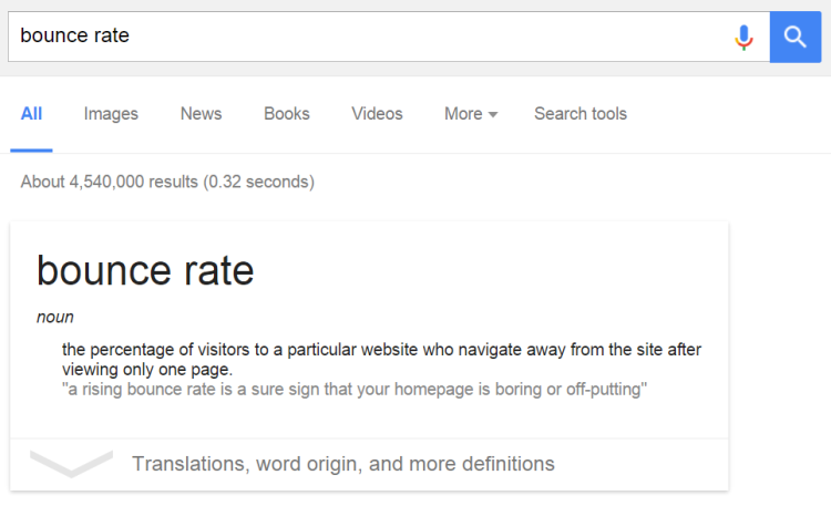 google-search-bounce-rate
