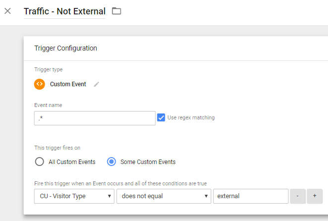 Google Tag Manager Not External Traffic