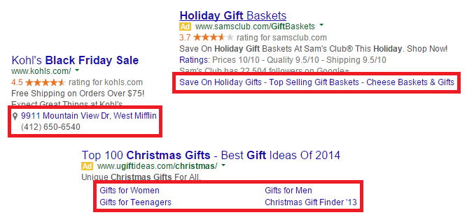 AdWords Ad Extensions for Holiday PPC