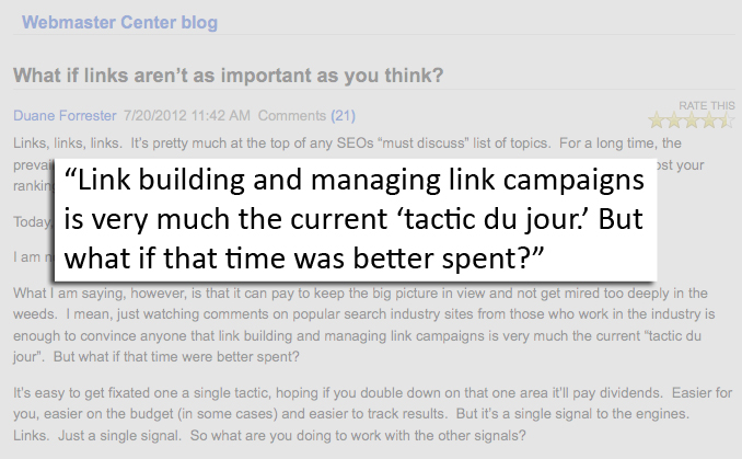 Bing asks if link building time would be better spent