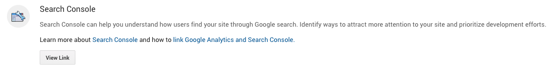 search console linking in google analytics
