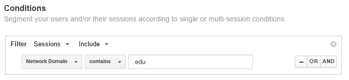 Advanced Segment Edu Traffic Example