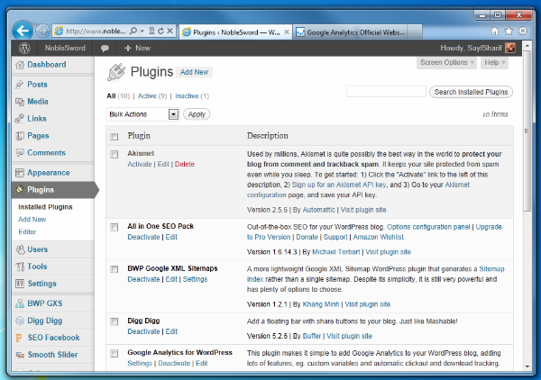 step2 - Go to your plugins page in wordpress