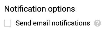 screenshot of Email Notification Settings