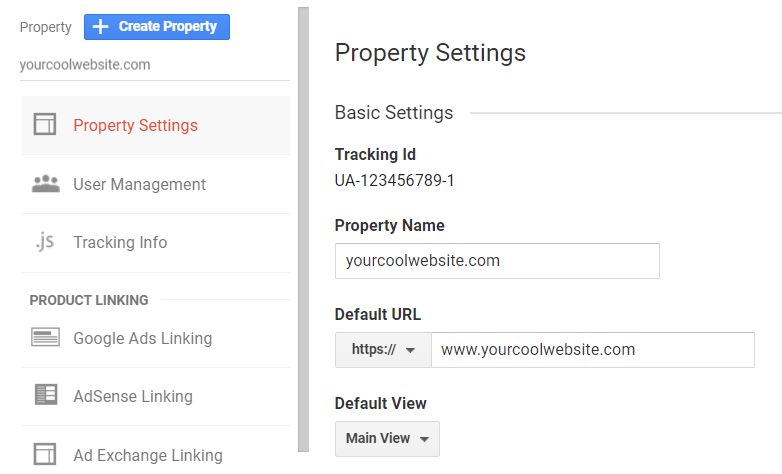 website property settings image
